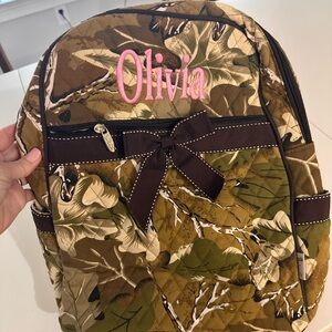 Olivia embroidered Camouflage Backpack
